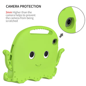 For iPad mini 6 Octopus Style EVA + PC Tablet Case with Strap(Grass Green)