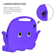 For iPad mini 6 Octopus Style EVA + PC Tablet Case with Strap(Purple)