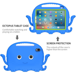 For iPad mini 6 Octopus Style EVA + PC Tablet Case with Strap(Blue)