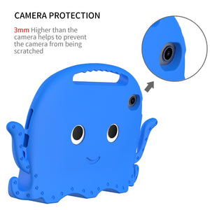 For iPad mini 6 Octopus Style EVA + PC Tablet Case with Strap(Blue)