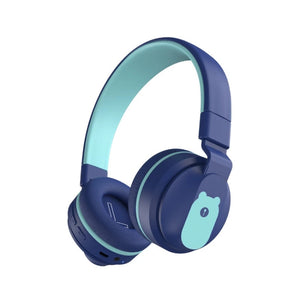 BOBo+ Adults & Kids Cute Bluetooth 5.0 Bass Noise Cancelling Headset with Mic(Blue)