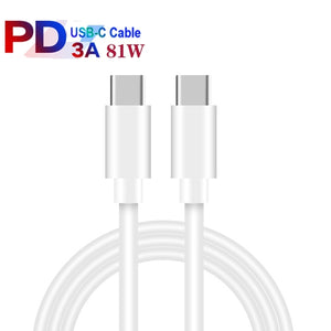 GaN 100W Dual USB + Dual USB-C/Type-C Multi Port Charger with 2m Type-C to Type-C Data Cable Set US / EU / UK Plug