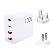 GaN 100W Dual USB+Dual USB-C/Type-C Multi Port Charger with  1.8m Type-C to MagSafe 1 / L Header Data Cable US / UK Plug