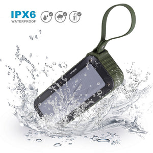 W-KING S20 Loudspeakers IPX6 Waterproof Bluetooth Speaker Portable NFC Bluetooth Speaker for Outdoors / Shower / Bicycle FM Radio (Green)