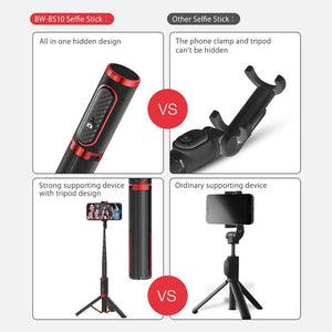 M18 Portable Selfie Stick Remote Control Mobile Phone Holder(Red)