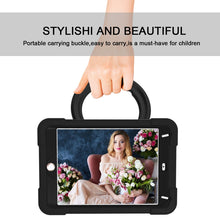 For iPad MINI 4/5 EVA + PC Flat Protective Shell with 360 ° Rotating Bracket(Black+Black)