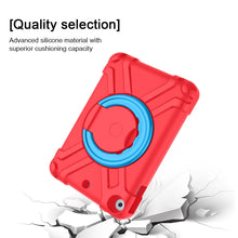 For iPad MINI 4/5 EVA + PC Flat Protective Shell with 360 ° Rotating Bracket(Red+Blue)