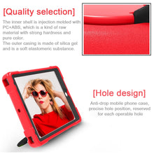 For iPad Air/Air2/Pro9.7 EVA + PC Flat Protective Shell with 360 ° Rotating Bracket(Red+Black)