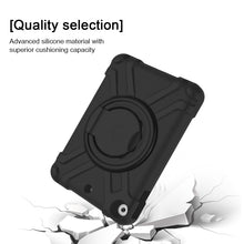 For iPad 10.2 EVA + PC Flat Protective Shell with 360 ° Rotating Bracket(Black+Black)