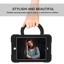 For iPad 10.2 EVA + PC Flat Protective Shell with 360 ° Rotating Bracket(Black+Black)