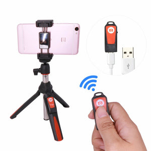 Benro MK10 Mobile Phone Live Bluetooth Remote Control Selfie Stick Tripod(Blue)