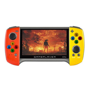 X19 Plus 5.1 inch Screen Handheld Game Console 8G Memory Support TF Card Expansion & AV Output(Red+Yellow)