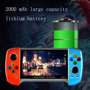 X19 Plus 5.1 inch Screen Handheld Game Console 8G Memory Support TF Card Expansion & AV Output(Red+Yellow)