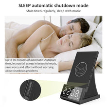 X7 Multifunctional Wireless Charging Bluetooth Speaker with Alarm Clock & Radio & Remote Control, Specification: UK Plug