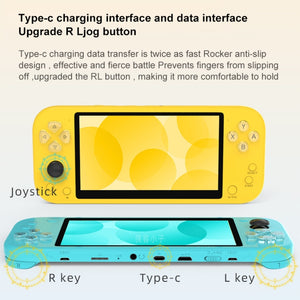 X20 LIFE Classic Games Handheld Game Console with 5.1 inch Screen & 8GB Memory, Support HDMI Output(Yellow)