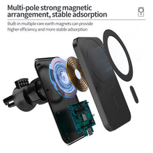N16 10W Car Air Outlet + Suction Cup Magsafe Magnetic Wireless Charger Mobile Phone Holder For IPhone 12 Series(Black)