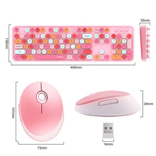 Mofii Sweet Wireless Keyboard And Mouse Set Girls Punk Keyboard Office Set, Colour: Pink Mixed Version