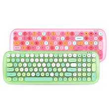 MOFii CANDY-BT 100-Keys Wireless Bluetooth Keyboard, Support Simultaneous Connection of 3 Devices(Pink Mixed Version)