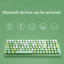 MOFii CANDY-BT 100-Keys Wireless Bluetooth Keyboard, Support Simultaneous Connection of 3 Devices( Green Mixed Version)