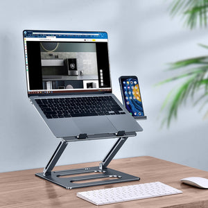 Oatsbasf Z08 Metal Notebook Support Adjustable Desktop Increase Notebook Stand(Gray)