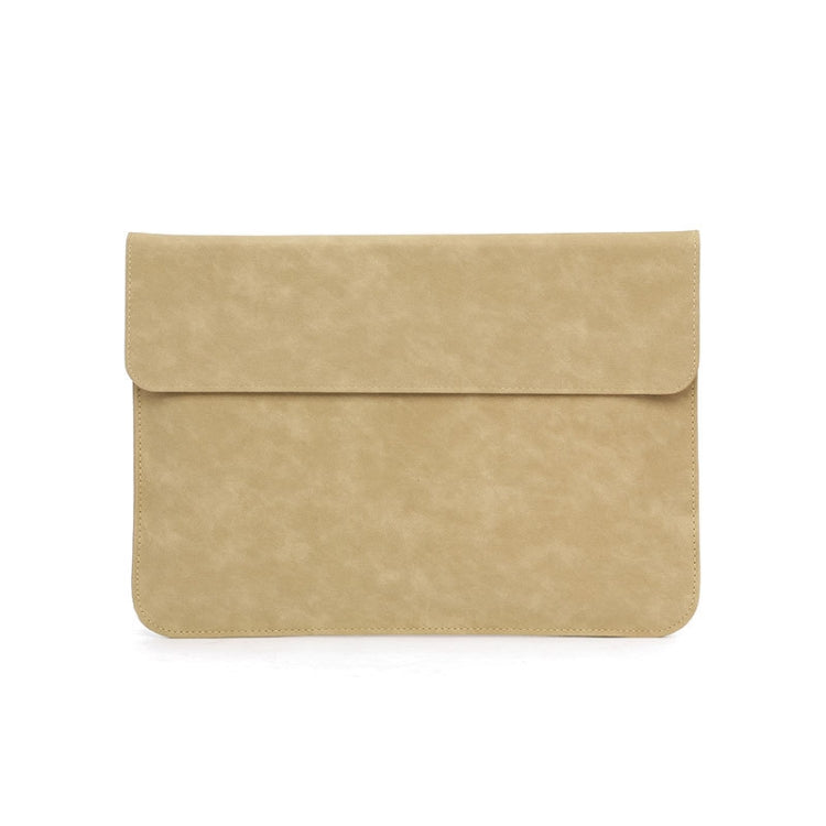 Horizontal Sheep Leather Laptop Bag For MacBook Pro 16 Inch A2141(Liner Bag  Khaki)