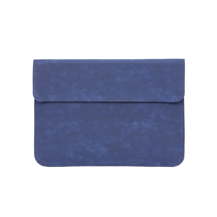 Horizontal Sheep Leather Laptop Bag For MacBook Pro 16 Inch A2141(Liner Bag (Dark Blue))