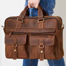 6360 Men Business Briefcase 17 Inch Laptop Computer Messenger Bag(Khaki)