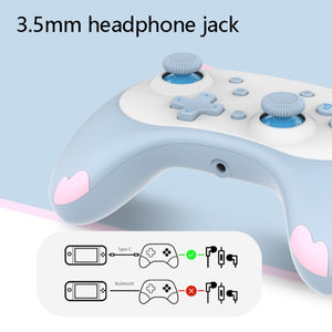 IINE Voice Wake-Up Bluetooth Handle Wireless Cat Shape Handle For Nintendo Switch(Orange Pink)