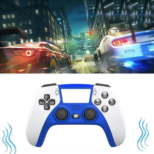 Bluetooth Wireless Six-Axis Programmable Dual-Vibration Gamepad For PS4(Red)