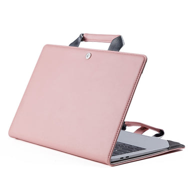 Book Style Laptop Protective Case Handbag For Macbook 16 inch(Pink)