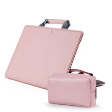 Book Style Laptop Protective Case Handbag For Macbook 16 inch(Pink + Power Bag)