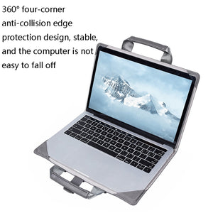 Book Style Laptop Protective Case Handbag For Macbook 16 inch(Ink Green + Power Bag)