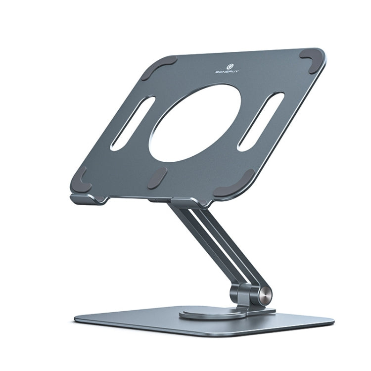 Boneruy L04mini 360 Degree Rotating Aluminum Alloy Tablet Laptop Holder(Grey)