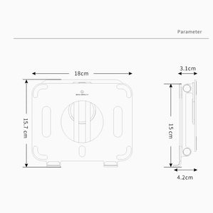 Boneruy L04mini 360 Degree Rotating Aluminum Alloy Tablet Laptop Holder(Grey)