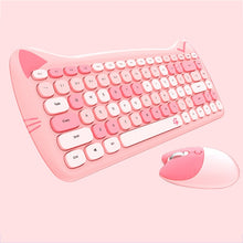 MOFii 2.4GHz 84 Keys Wireless Keyboard and Mouse Set(Pink)