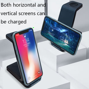 D2 3 In 1 15W Wireless Vertical Charger(White)