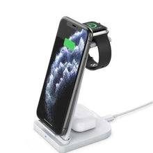 QGeeM QG-WC05 3 In 1 Portable Detachable Wireless Charger(White)