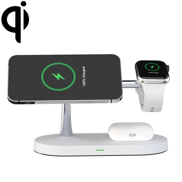 X452 3 in 1 Multifunctional 15W Wireless Charger with Night Light Function(White)