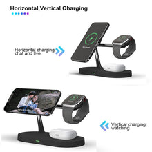 X452 3 in 1 Multifunctional 15W Wireless Charger with Night Light Function(Black)