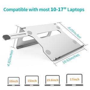 Aluminum Alloy Laptop Bracket Folding Tablet Notebook Cooling Bracket(Silver)