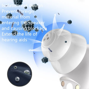 Old People Voice Amplifier Sound Collector Hearing Aid(Skin Color Double Machine + Black Charging Bin)