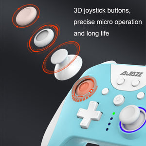 Ajazz AG110 Wired Vibration Sensing Gamepad For Xbox, Cable Length: 2m(White Blue)