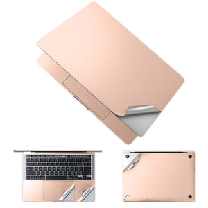 JRC Upper Cover Film + Bottom Cover Film + Full-Support Film + Touchpad Film Laptop Protective Sticker For Macbook 14Pro 2021 A2442(Gold)