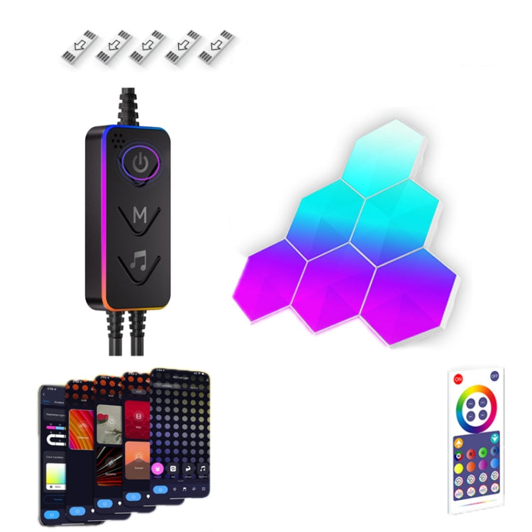 Gaming Ambient Light Smart Chiclet Backdrop Quantum Wall Light, Versions: WIFI(6 PCS/Set)