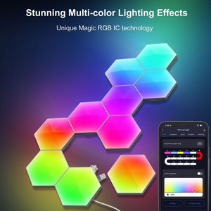 Gaming Ambient Light Smart Chiclet Backdrop Quantum Wall Light, Versions: WIFI(10 PCS/Set)