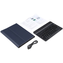 A06 Detachable Lambskin Texture Ultra-thin TPU Bluetooth Keyboard Leather Tablet Case with Stand For iPad mini 6 (Blue)