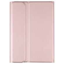 A06 Detachable Lambskin Texture Ultra-thin TPU Bluetooth Keyboard Leather Tablet Case with Stand For iPad mini 6 (Rose Gold)