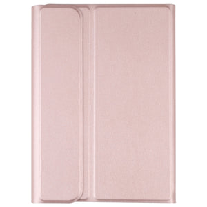 A06 Detachable Lambskin Texture Ultra-thin TPU Bluetooth Keyboard Leather Tablet Case with Stand For iPad mini 6 (Rose Gold)