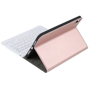 A06 Detachable Lambskin Texture Ultra-thin TPU Bluetooth Keyboard Leather Tablet Case with Stand For iPad mini 6 (Rose Gold)