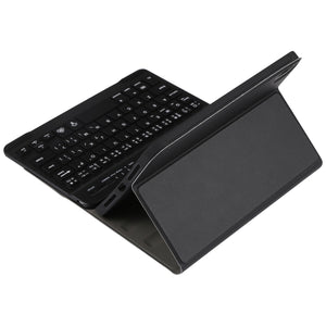 A06S Detachable Lambskin Texture Ultra-thin TPU Backlight Bluetooth Keyboard Leather Tablet Case with Stand For iPad mini 6 (Black)